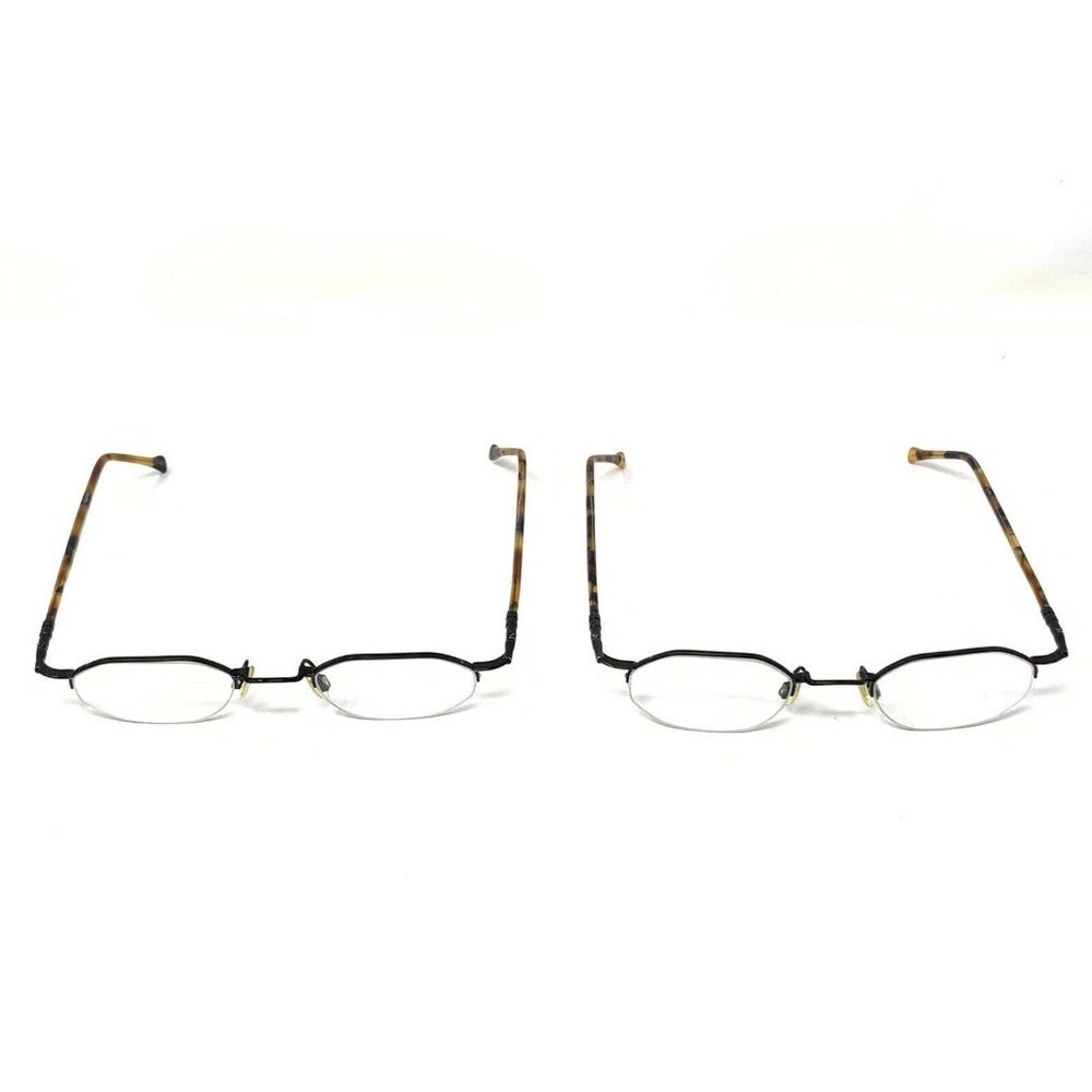 MIKADO EYEGLASSES  70-0821  BLACK HALF RIMLESS FRAME 2 Frames Lot